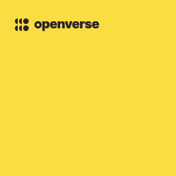 Logo: Text "openverse" auf gelbem Grund.